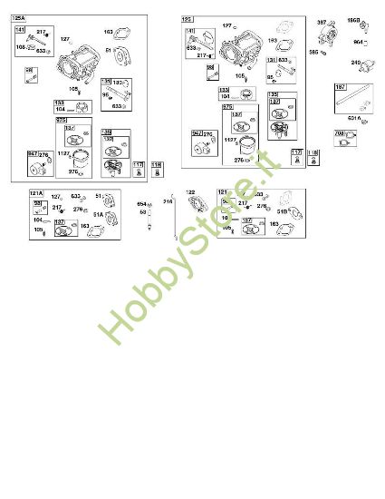C - Testata del cilindro, coperchio bilancieri, collettore di aspirazione B&S - 40 €¦ 40R577-0002-H1 brand Stihl